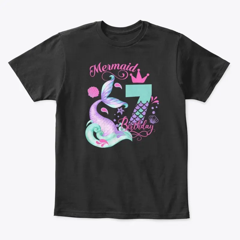 7th Birthday Mermaid Shirt